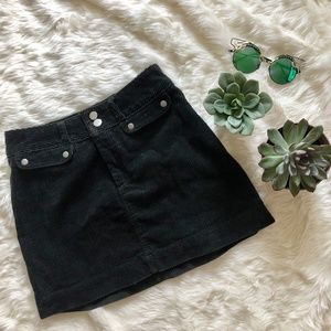 A&F Corduroy Mini Skirt - Black